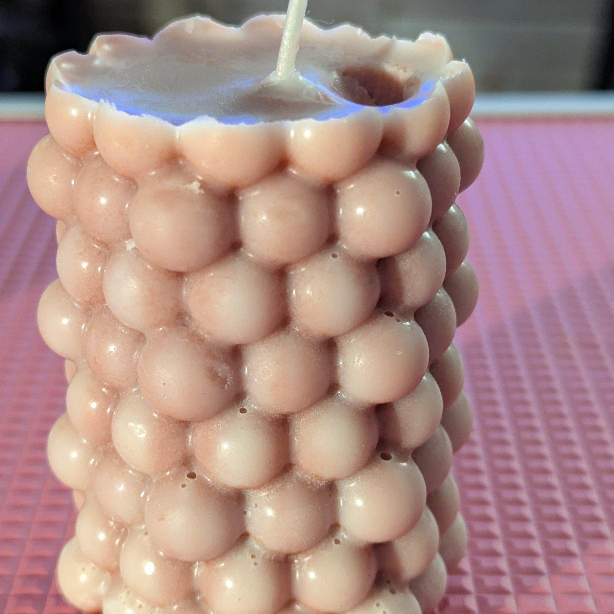 Bubble pillar candles - Bennett Creations and Crafts 